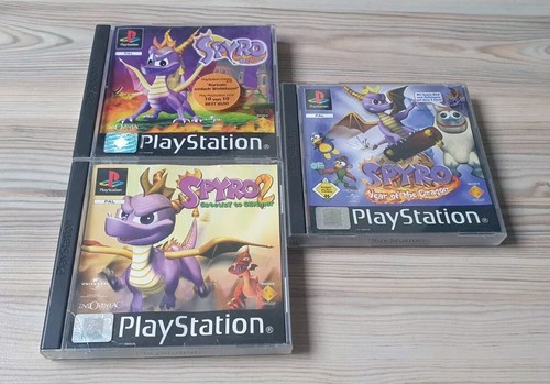 Sony Playstation Ps1 Ps 1 Spyro the Dragon Set Top Parte 1+2+3 Retro - Imagen 2 de 13
