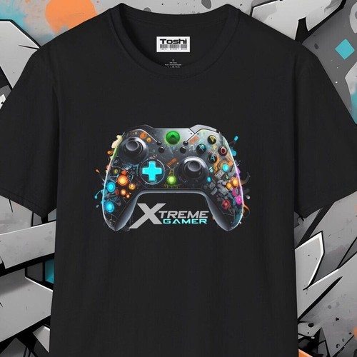 Modded Gaming Controller Tee - Unisex Graffiti-Style Design Gamer Grafik Tee - Bild 1 von 43