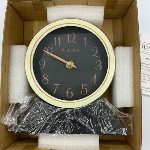 Bulova B5404 Port Jeff Clock, Aged Copper Finish, Black Base - Picture 4 of 4