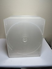 Lot of 10 Used Standard-Size, Soft Plastic Empty CD / DVD Cases 