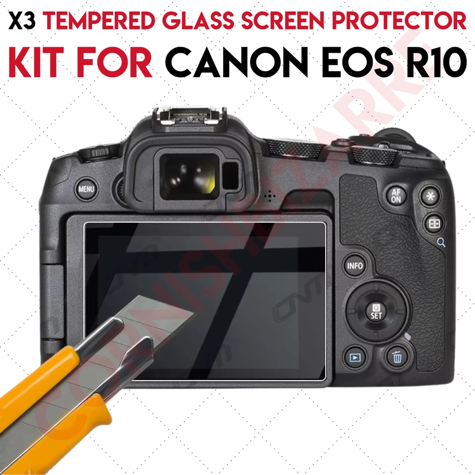 x3 TEMPERED GLASS LCD SCREEN PROTECTOR KIT FOR CANON EOS R10 - UK STOCK - Image 3 of 4