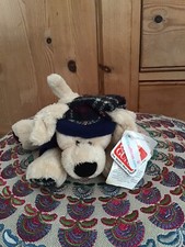 Gund Bower Brown Dog Blue Scarf & Hat Beanie Small Plush Soft Toy 5" 88445