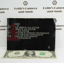 Vintage Minolta SLR MD Camera Lens System Instruction Manual Guide Book FreeShip