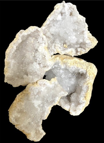 Break Your Own Geodes 3 Large Unopened Moroccan Quartz Crystal Geodes Stem Gift - Picture 3 of 7