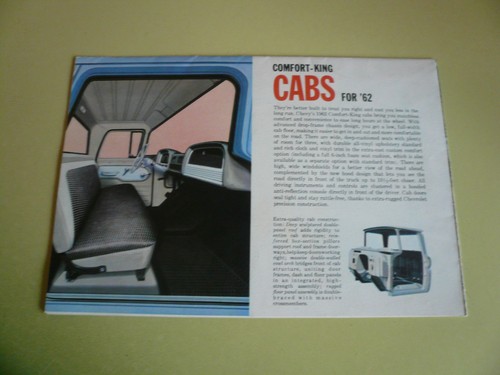1962 Chevrolet Trucks Brochure Comfort King - Newspaper Style - Buy 1 Receive 2 - Picture 6 of 6