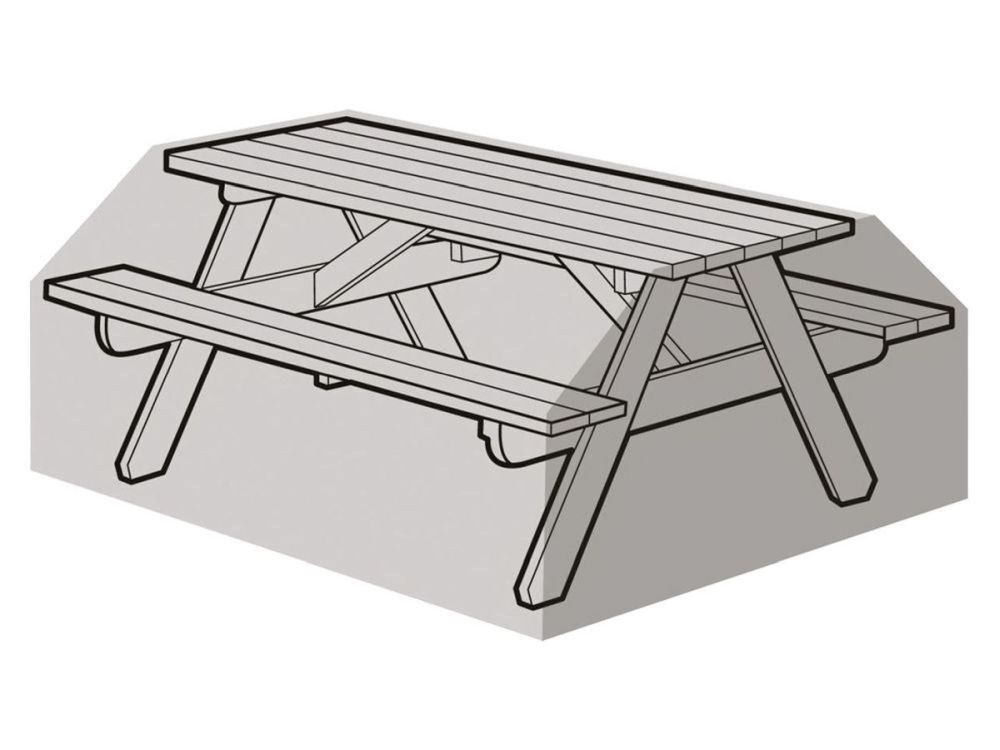 Furniture Cover 183 cm For Eight Seater Picnic Table Polyester Black Garland