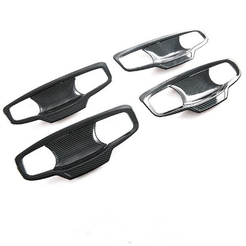 Carbon Fiber 8X Side Door Handle Bowl Cover Trim For Mitsubishi Triton 2023 2024 - Picture 3 of 6