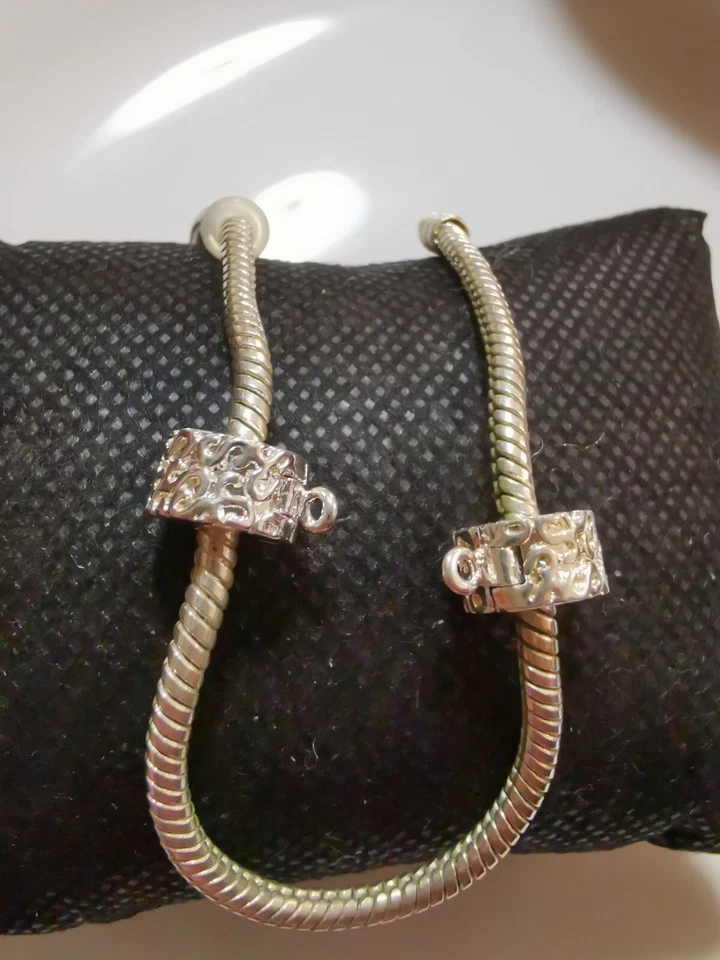 2 X Stopper für ür Armband Versilbert - Bild 2 von 3