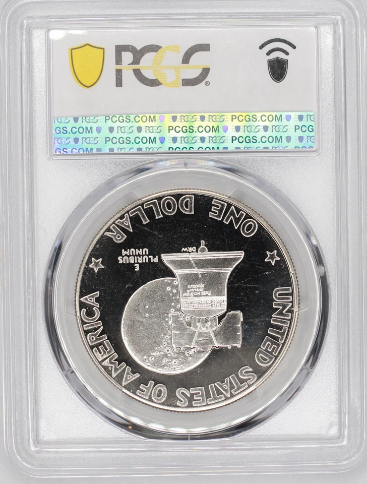 1976-S Ike Eisenhower Dollar PCGS PR68CAM SILVER Protect Gold Shield & TrueView - Image 3 of 3