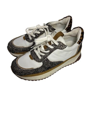Madewell Kickoff Trainer Sneakers Leather Spot Mix Calf Hair 8