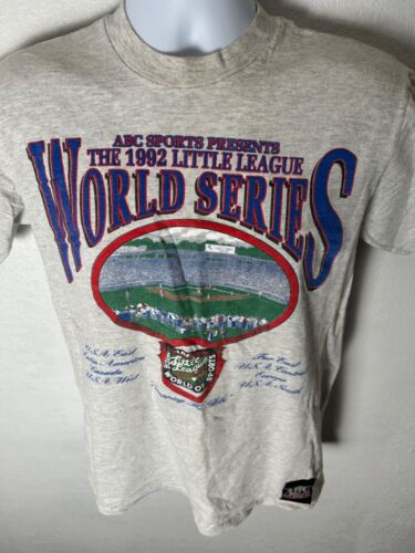 Camiseta De Colección 1992 Nuez moscada Serie Mundial de Pequeñas Ligas ABC Deportes Hecha en EE. UU. Puntada Única - Imagen 6 de 12