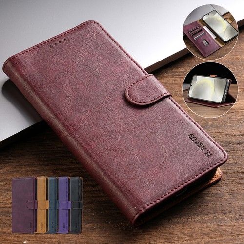 For Samsung Galaxy S24 Ultra S23 S22 S21 S20FE Magnetic Leather Wallet Flip Case - Picture 2 of 44