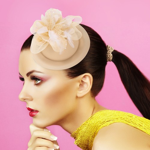 Mesh Headdress Bride Hair Fascinators for Women Banquet Headwear - Imagen 5 de 12