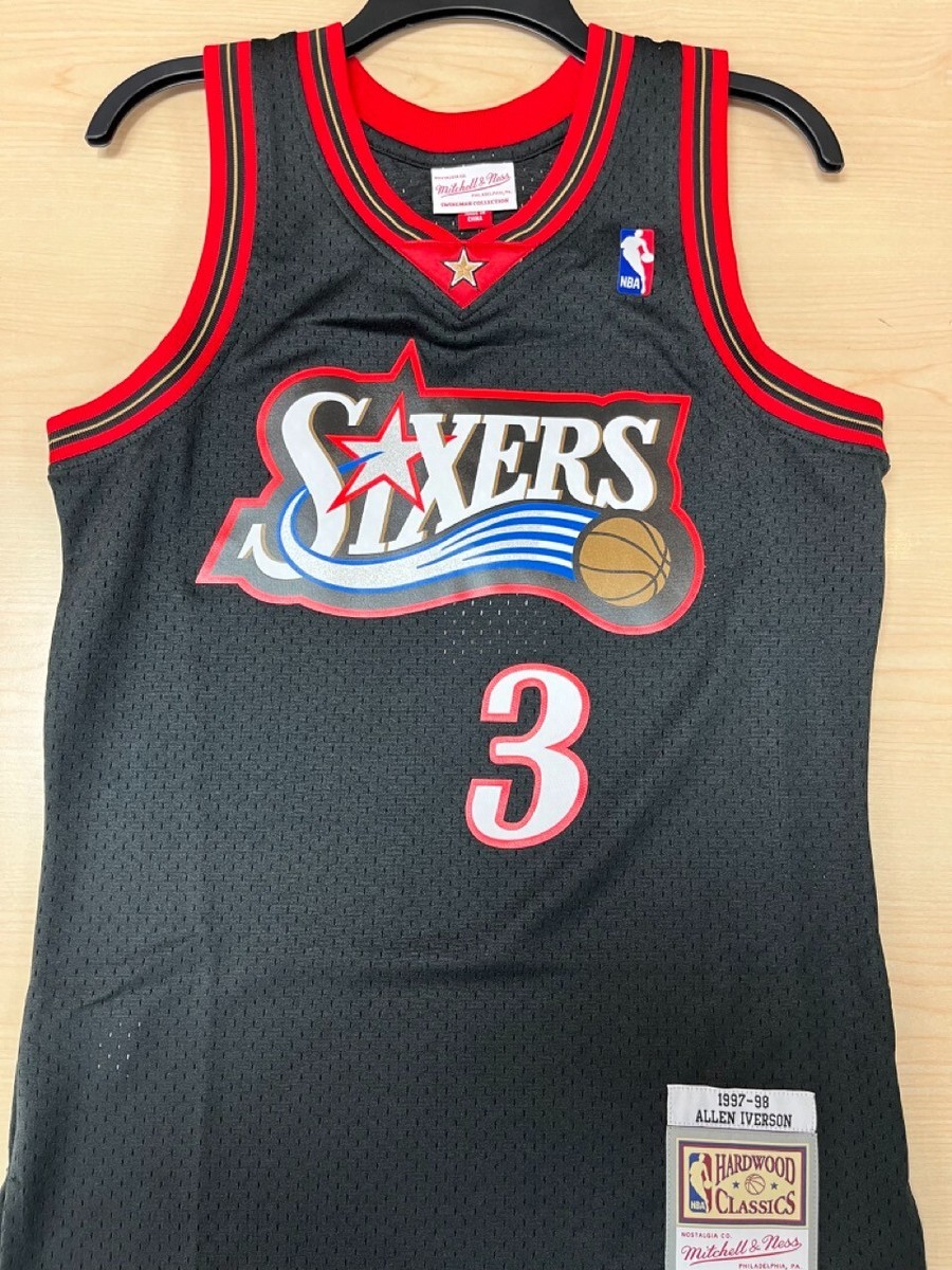 NEW Mitchell & Ness Allen Iverson Black 76ers '97 Swingman Jersey