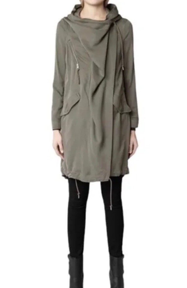 ALLSAINTS Khaki Green Portere Parka UK6 EU34 UK