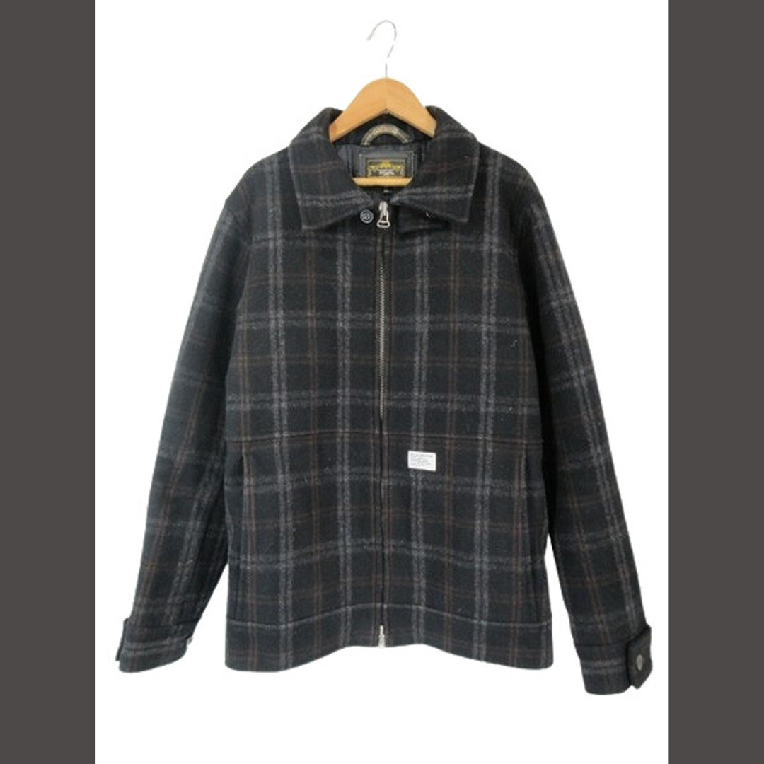 Double Taps WTAPS Grease Jacket Open Front Zip Long Sleeve Check 