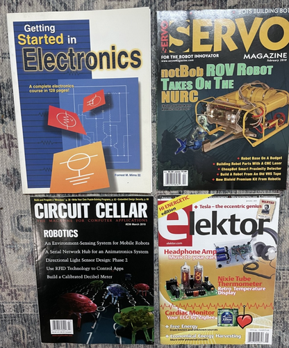 4 Books/Magazines Getting Started in Electronics Servo Circuit Cellar Elektor