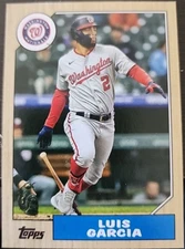 2022 TOPPS ARCHIVES 1987 Baseball #243 Luis Garcia