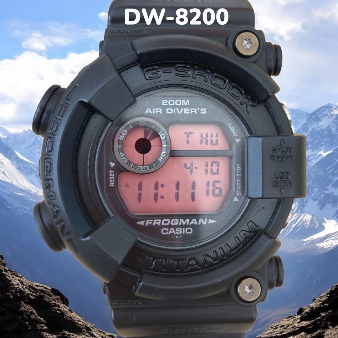 CASIO G-SHOCK FROGMAN Real Black DW-8200BK-1JF WRIST WATCH G CASIO G-SHOCK FROGMAN Real Black DW-8200BK-1JF WRIST WATCH G