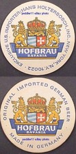 Hofbrau Bavaria German Beer Coaster ( large S...