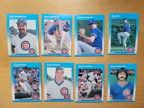 1987 Fleer Chicago Cubs (24 card lot) including Ryne Sandberg, Dennis Eckersley - Picture 2 of 6