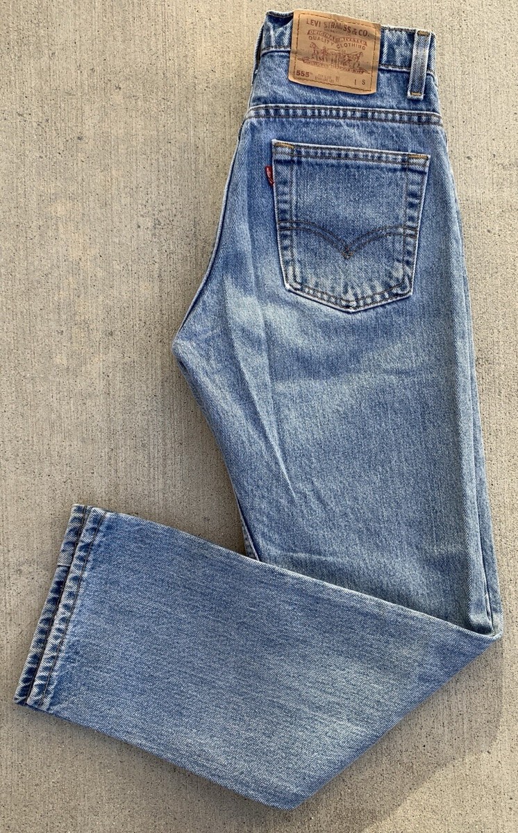 Vintage Levis 555 Guys Fit Straight Leg Jeans Size 5 SHT 28