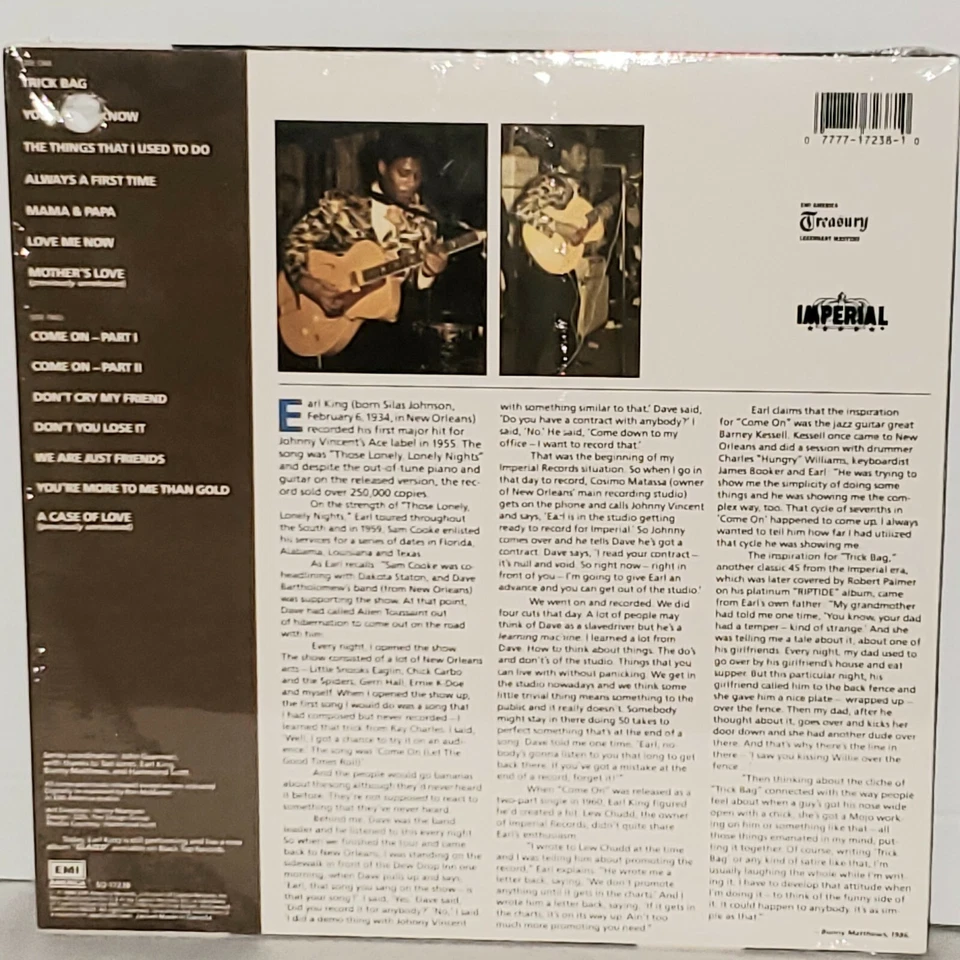 EARL KING Trick Bag The Best Of LP VG+ Plays Well 1987 EMI Vinyl SQ17238 - Image 2 of 3