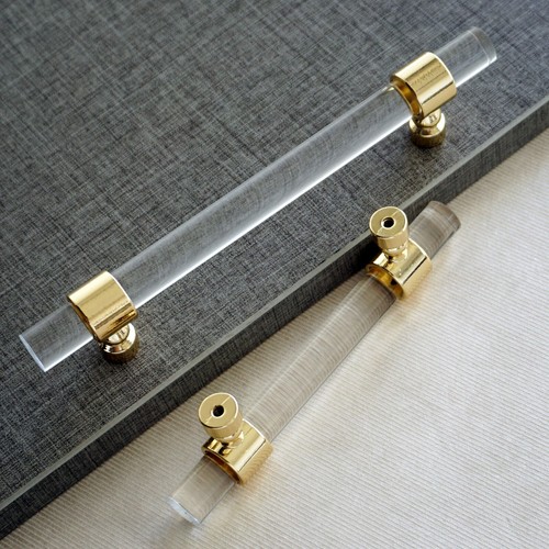 Klar Acryl Küche Schrank zieht Plexiglas Kommode T Bar Knöpfe Schrank Griff - Bild 6 von 8