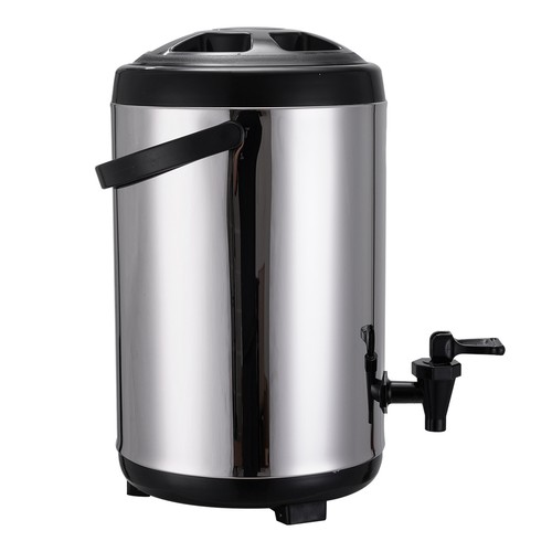 8L Black Large 304 Stainless Steel Drink Dispenser with Spigot fo Brand New
