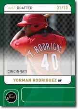 YORMAN RODRIGUEZ 2011 Just DRAFTED Rookie Mint GREEN Parallel RC #/10