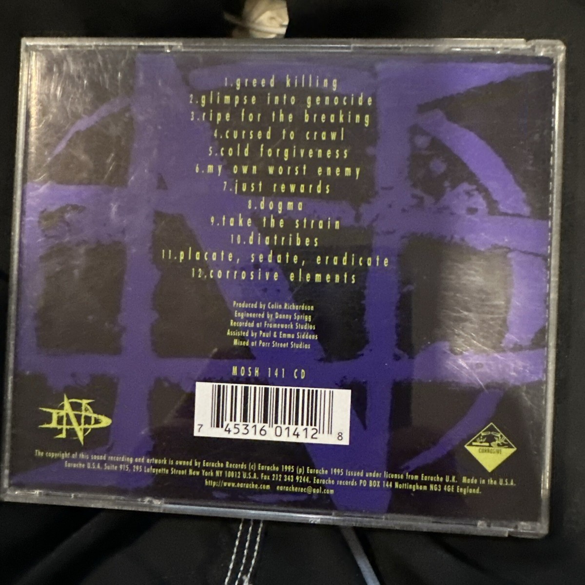 Napalm Death - Diatribes CD 1995 Earache – MOSH 141 CD [Original