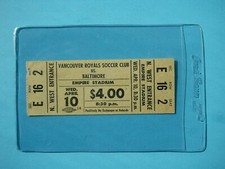 1968 VANCOUVER ROYALS 2ND GAME BALTIMORE BAYS NASL SOCCER FOOTBALL TICKET STUB