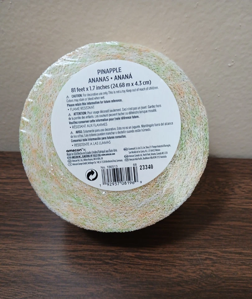 Pineapple Streamers Theme Birthday Party Decorations 80 feet - Image 3 of 4