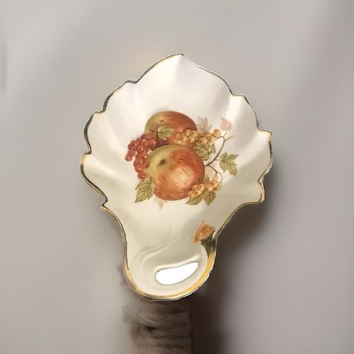 Crown Devon Dish China Leaf Shaped Used For Tapas Sweetie Soap - Fruit Design - Picture 4 of 9