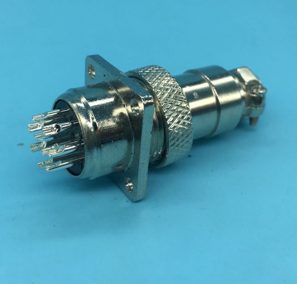 2 Connecteurs Aviation GX16 2 Broches - Prise Et Fiche - Montage Panneau Par Bride - Pour Audio, Motorisation, électronique