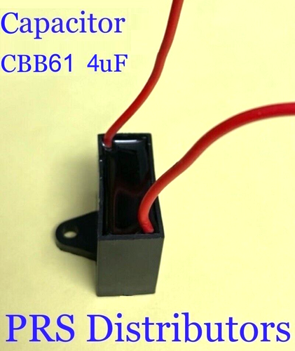 Repuesto de ventilador de techo de motor CBB61 4uF 4mF 2 cables 450VAC 50/60 HZ - Imagen 5 de 5