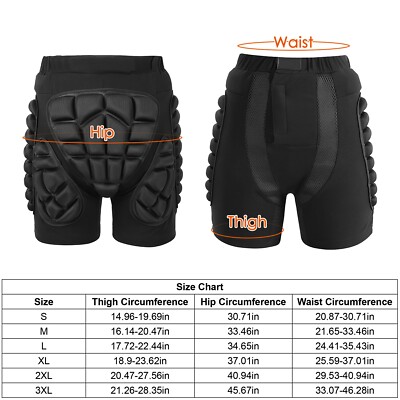 Kids' Super Comfy 3D Padded Shorts - Perfect For Skating & Snowboarding (Ages 4-15)