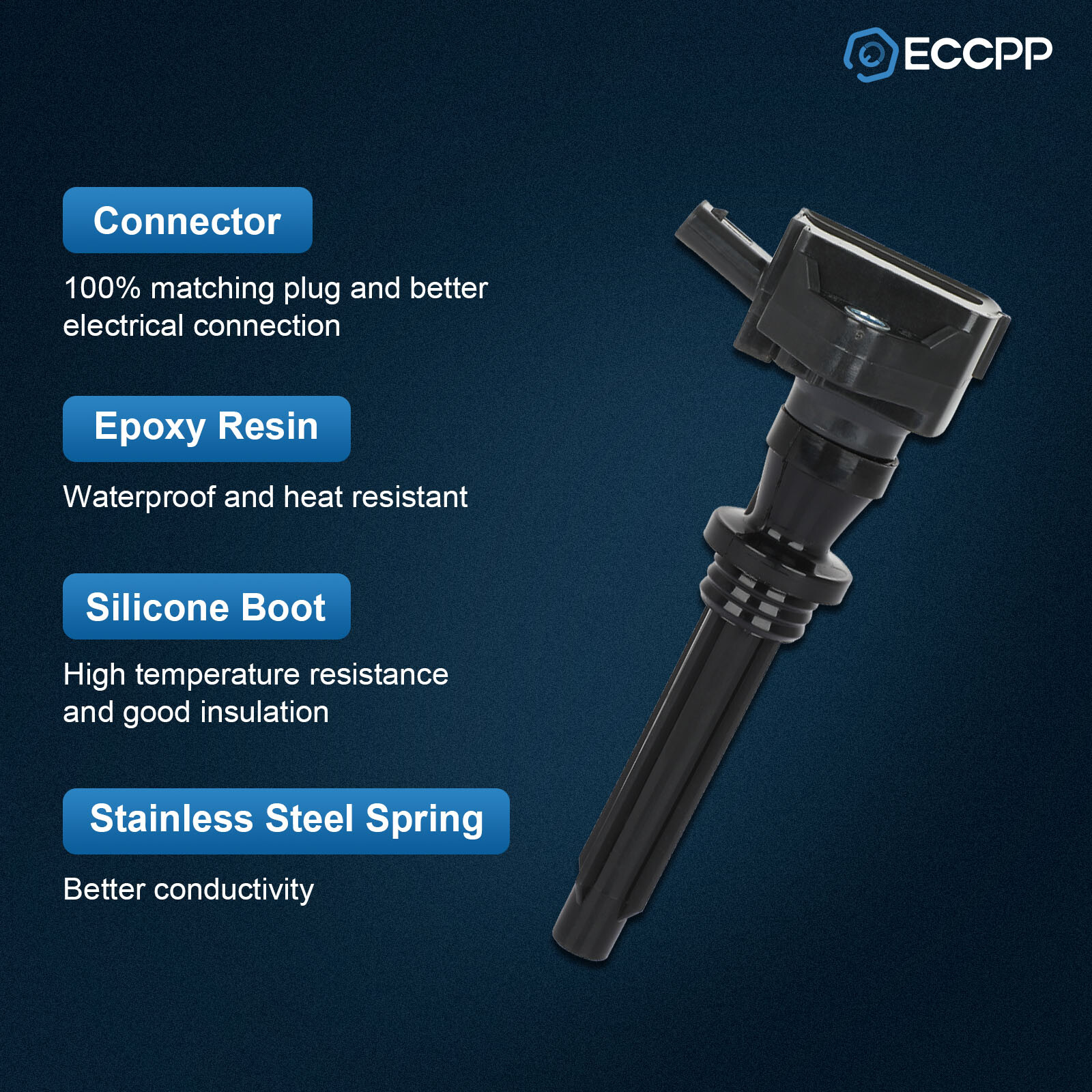 ECCPP 6 Ignition Coils For 14-19 Land Rover Range Rover Sport 18-20 Velar 3.0L