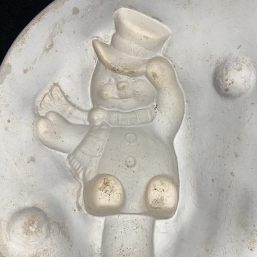 Idle Time 301 Ceramic Slip Mold 2 Snowman Figurines Father And Son - Picture 2 of 7