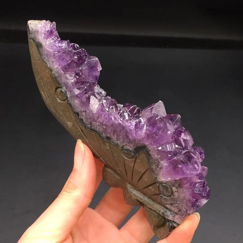 Natural Uruguay Amethyst Crystal Cluster Butterfly Fairy Healing Specimen 1Pc - Picture 6 of 18