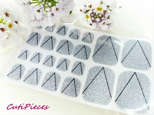 Envolturas de uñas de cubierta completa esmalte de pies con diamantes brillantes arte en uñas - Imagen 5 de 11