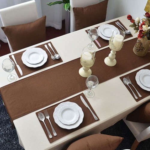 Plain Tablecloth Table Runner Kitchen Wedding Party Dinner Home Decor - Picture 4 of 11