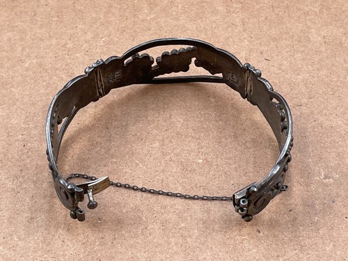 ARTISAN 925 sterling silver Mexico MARGOT DE TAXCO 5337 CLAMPER BRACELET 45.2g - Bild 6 von 17