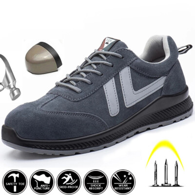 Mens Safety Work Shoes Steel Toe Outdoor Hiking Footwear 6KV Insulation Sneakers