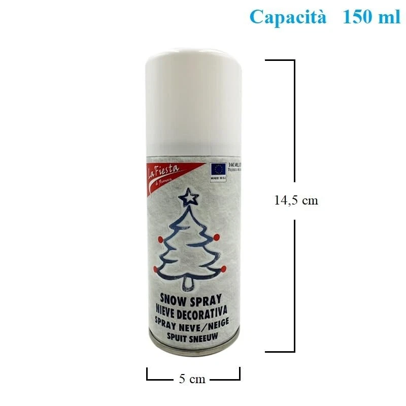 Neve Artificiale 3 Bombolette Spray da 150ml per Alberi di Natale e Presepi 7352 - Immagine 3 di 4