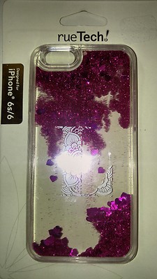 Iphone 6 6s Plus Case Bling Glitter Pink Floating Hearts Flowing Liquid Cool New Ebay