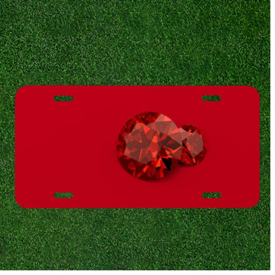 Rubies Diamonds Gemstone Gems Custom Novelty License Plate Car Tag