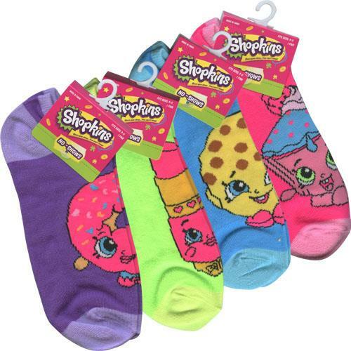 Shopkins Girl No Shows Sock Size 9-11 NEW - Picture 1 of 1