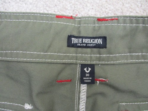 True Religion 208061 Women Military Cargo Pant Kalamata Green - Size 30 - 第 8/13 張圖片