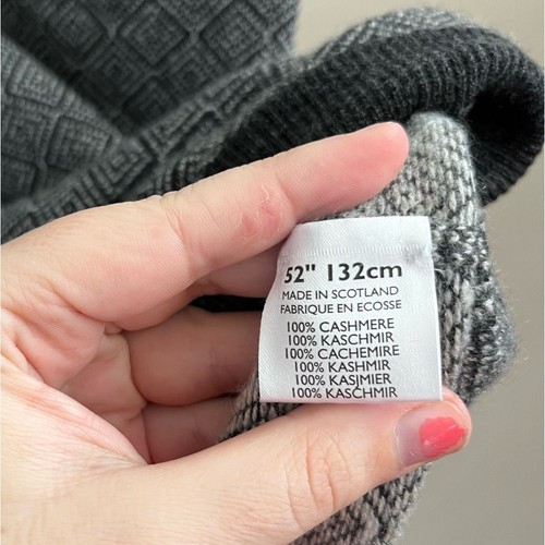 Johnston's Cashmere Johnston of Elgin Scotland - Cashmere Sweater Half Zip Grey - 第 8/9 張圖片